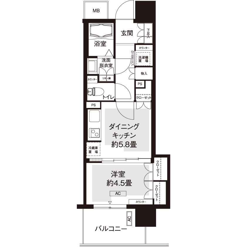 L8742タイプの間取り図