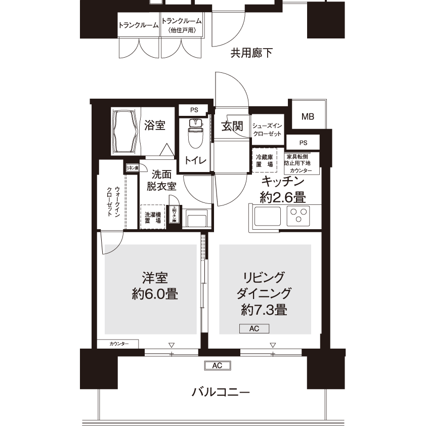 L8743タイプの間取り図