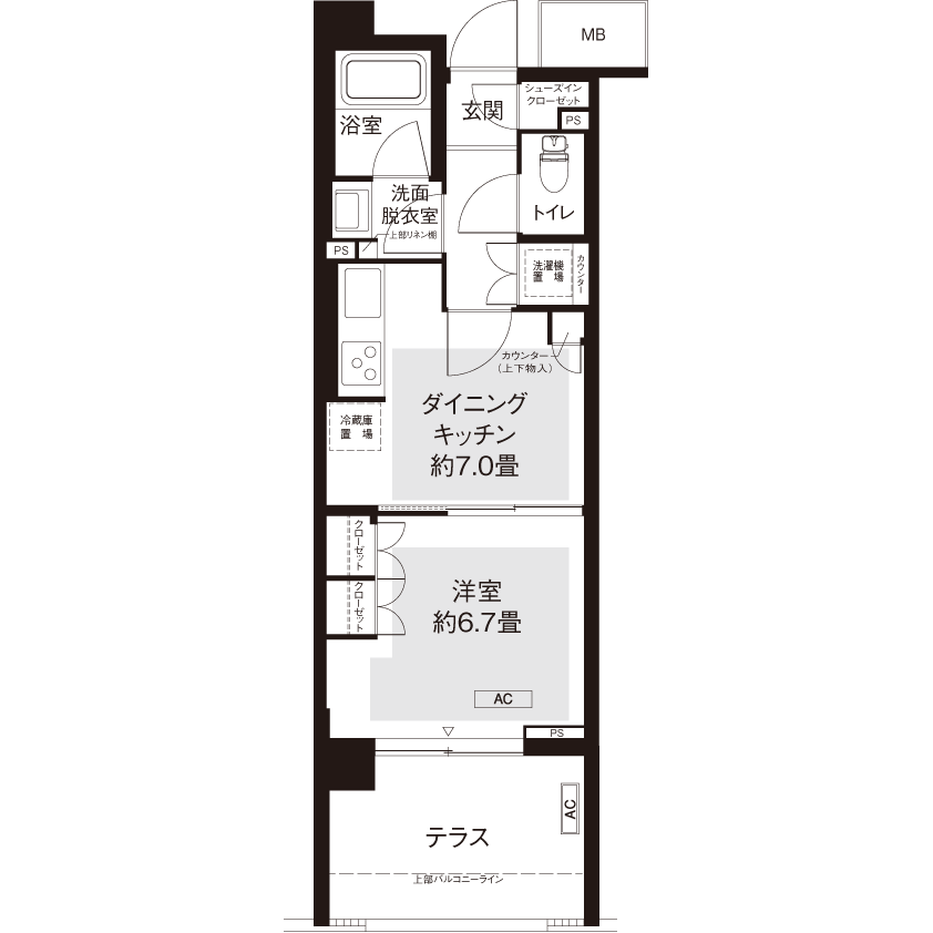 コーシャハイム新中野テラス L8752 間取り図