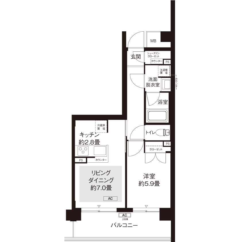 コーシャハイム新中野テラス L8753 間取り図