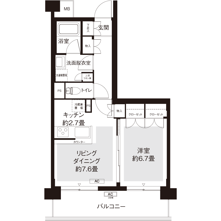 1-321号室の間取り図サムネイル