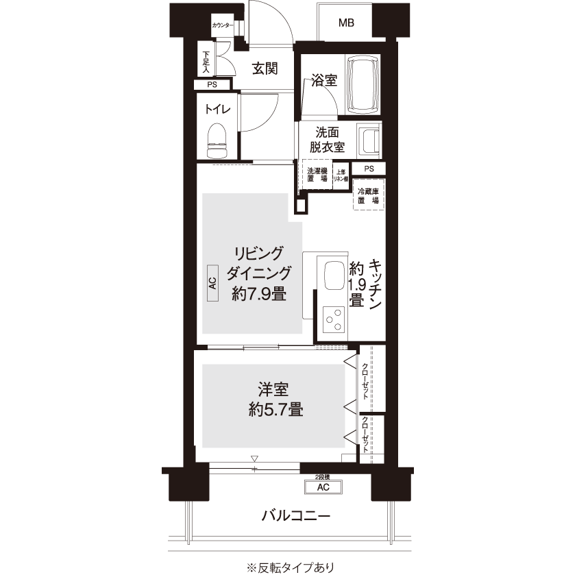 L8763タイプの間取り図