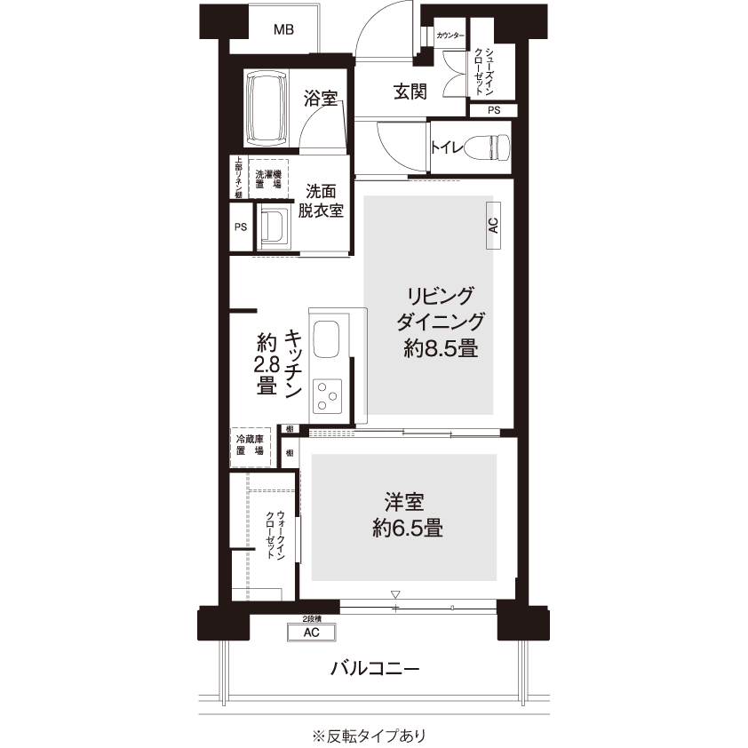 1-110号室の間取り図サムネイル
