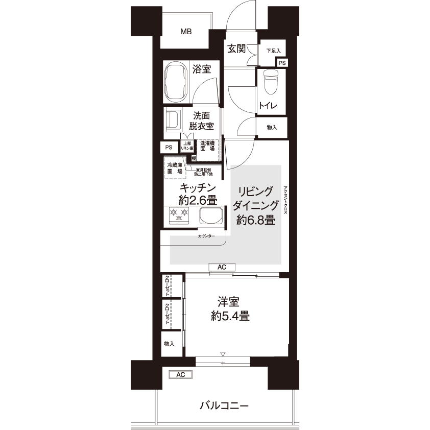 L8774タイプの間取り図