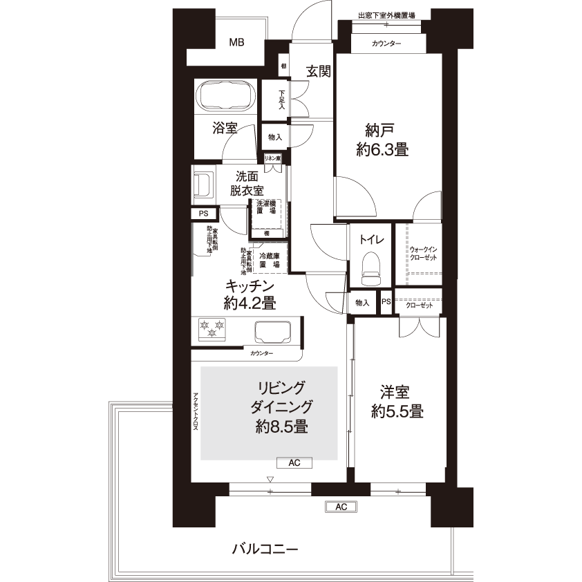 カーメスト大蔵の杜 L8775 間取り図