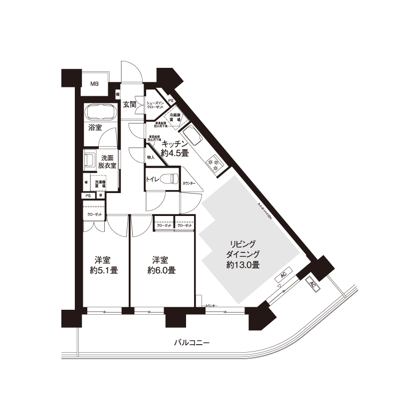 9-503号室の間取り図サムネイル