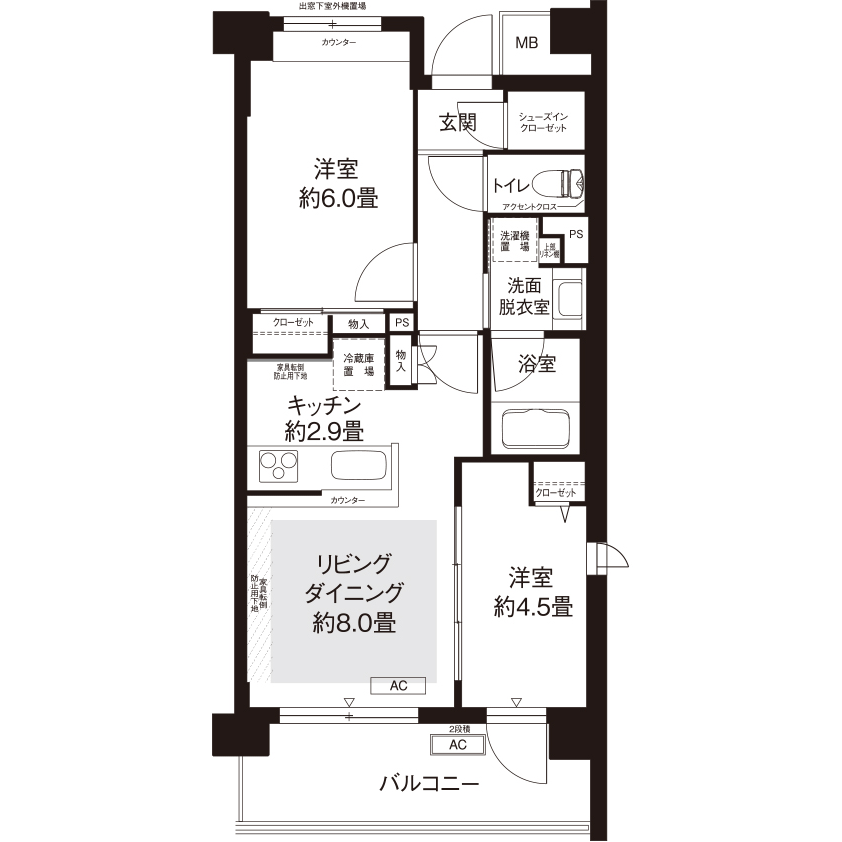 カーメスト新高円寺 L8805 間取り図