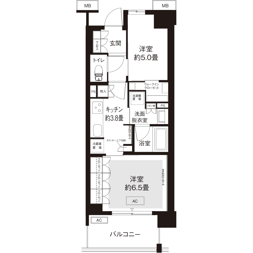 L8814タイプの間取り図