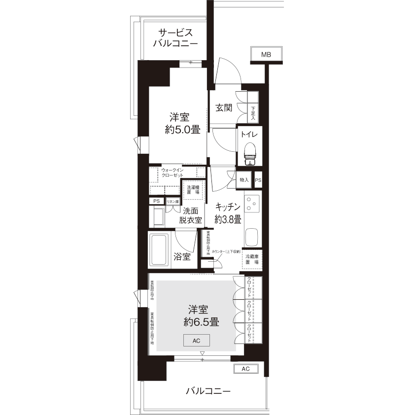 A-220号室の間取り図サムネイル