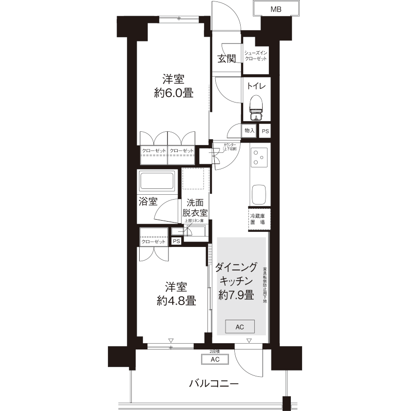 L8815タイプの間取り図