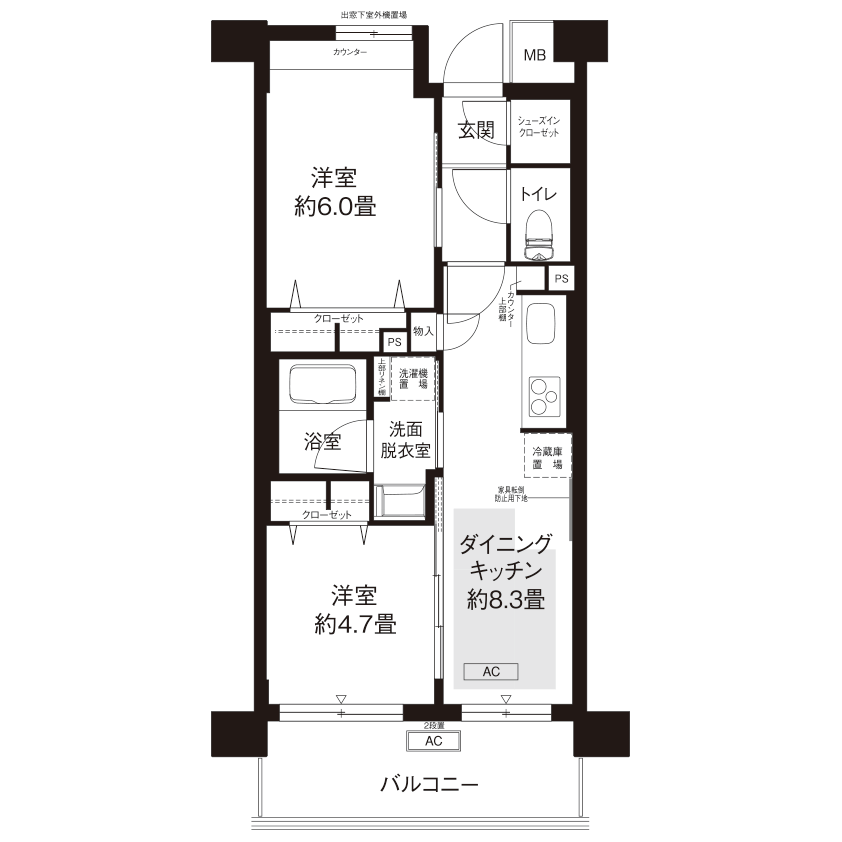 L8854タイプの間取り図