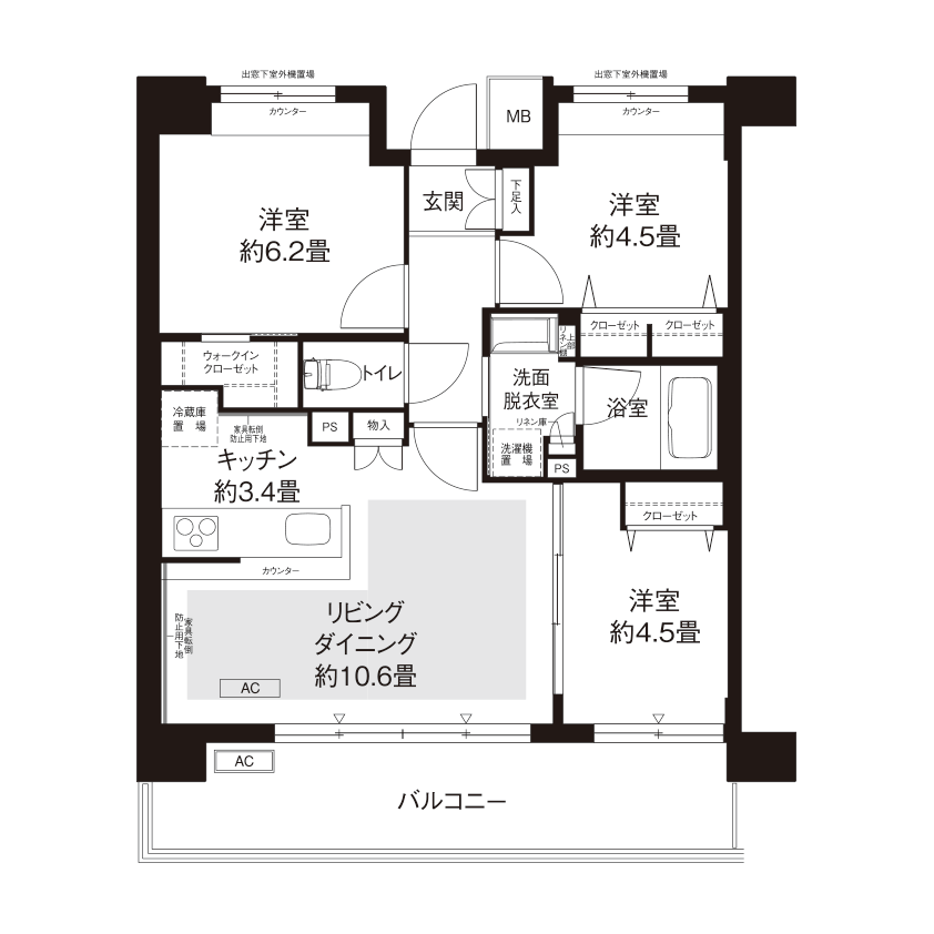 L8856タイプの間取り図