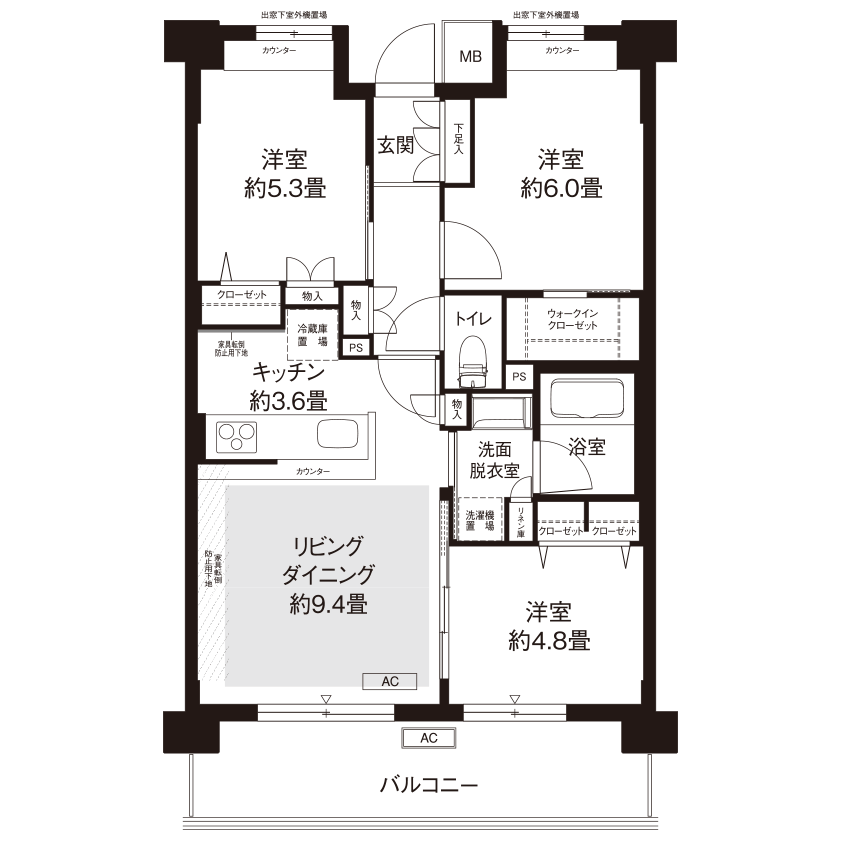 カーメスト用賀馬事公苑 L8856 間取り図