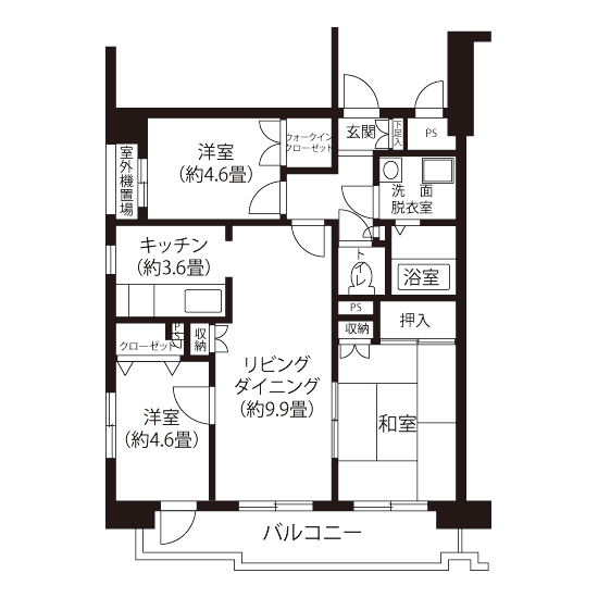 R3032タイプの間取り図