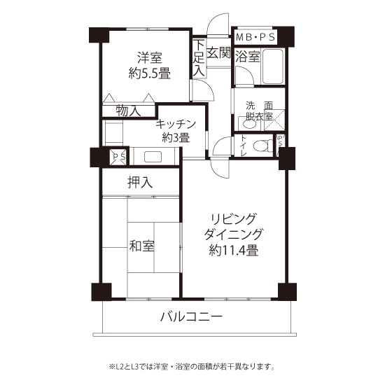 A5042タイプの間取り図