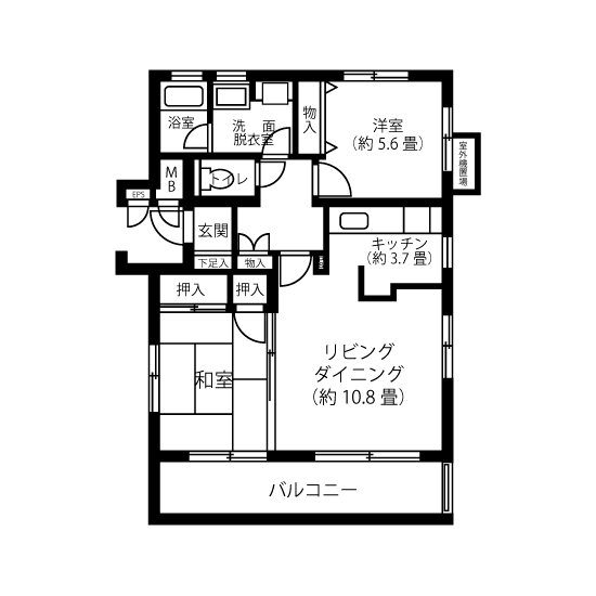 A5221タイプの間取り図