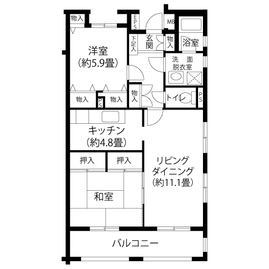 トミンハイム船堀七丁目 A5221 間取り図
