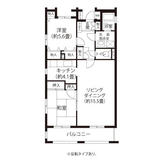 1-106号室の間取り図サムネイル