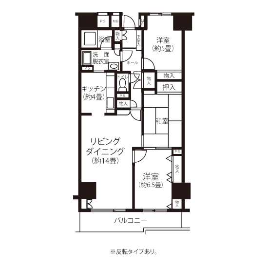 1-803号室の間取り図サムネイル