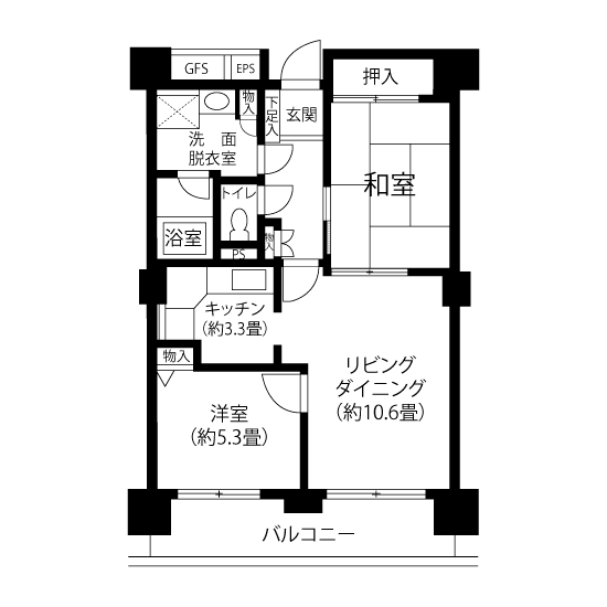 A5141タイプの間取り図