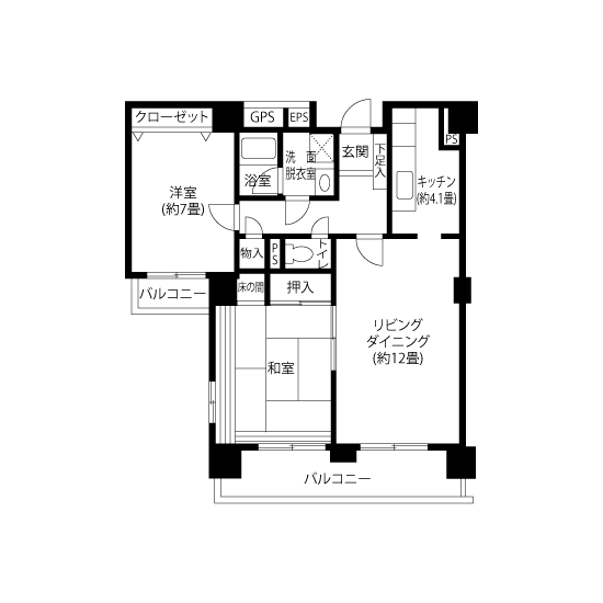 1-908号室の間取り図サムネイル