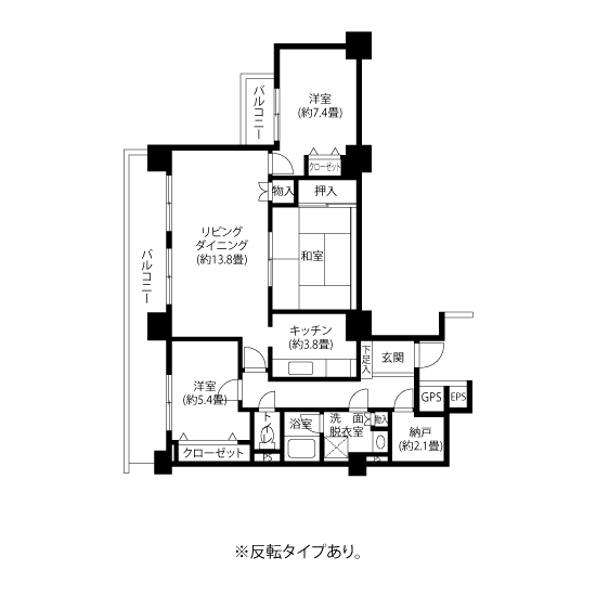 A5142タイプの間取り図