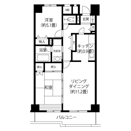 A5071タイプの間取り図