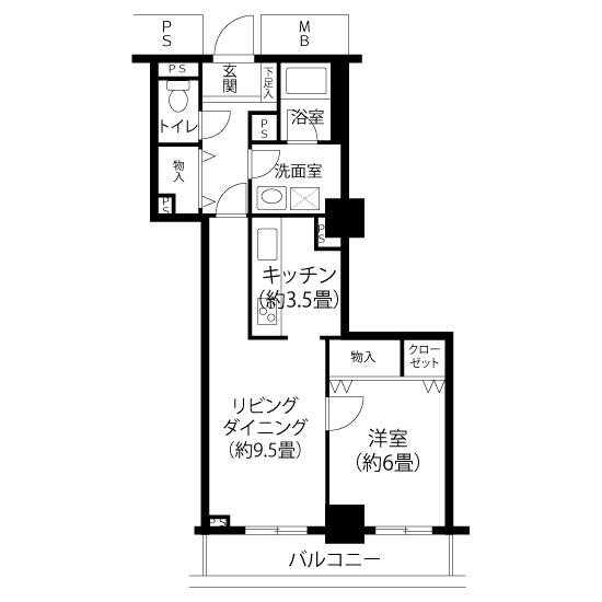 トミンタワー台場三番街 A5061 間取り図