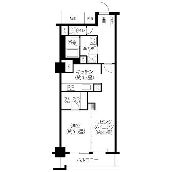 2-310号室の間取り図サムネイル