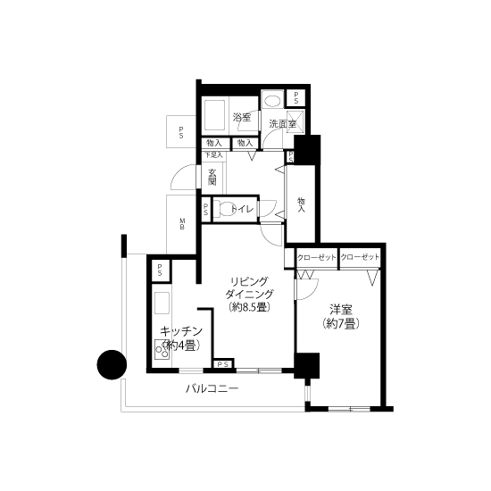 トミンタワー台場三番街 A5061 間取り図
