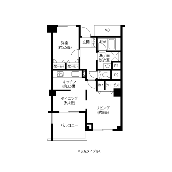 A5241タイプの間取り図