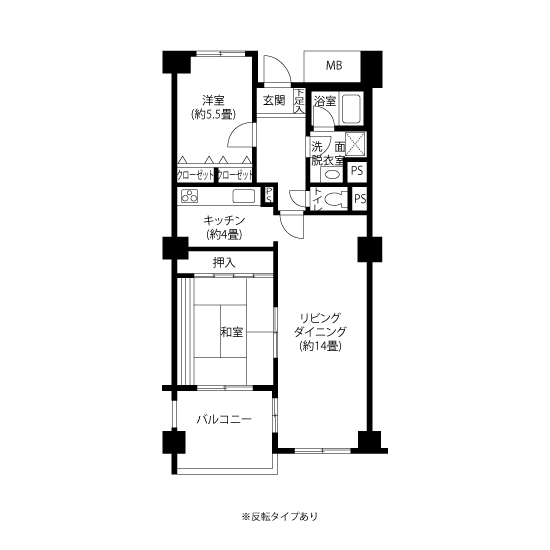 A5242タイプの間取り図