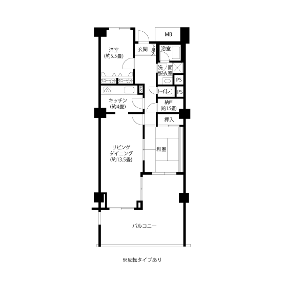 3-205号室の間取り図サムネイル