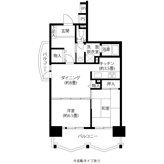 トミンハイム台場五番街 A5122 間取り図