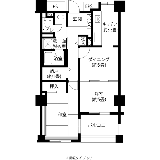 トミンハイム台場五番街 A5122 間取り図