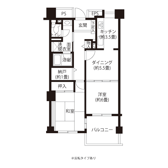トミンハイム台場五番街 A5122 間取り図