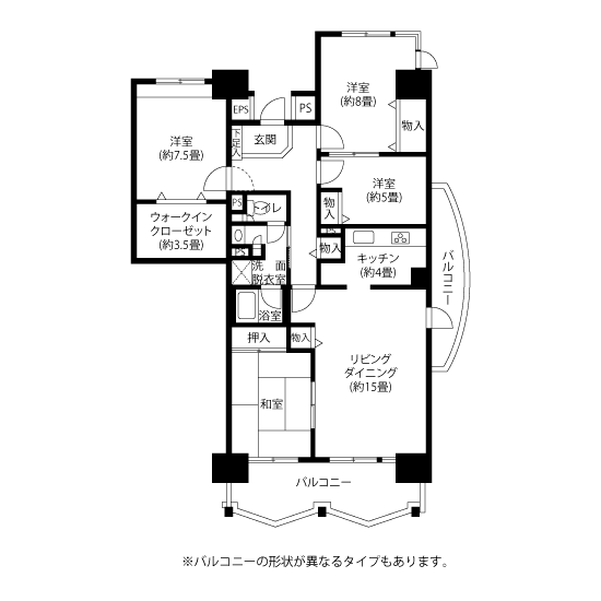 A5126タイプの間取り図