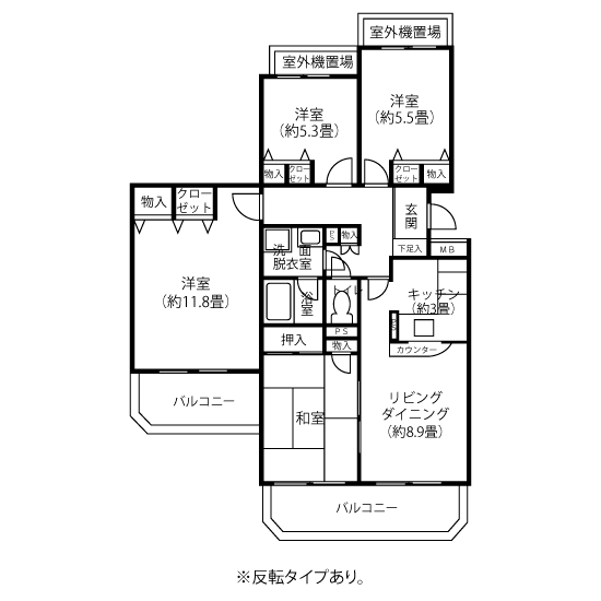 A5173タイプの間取り図