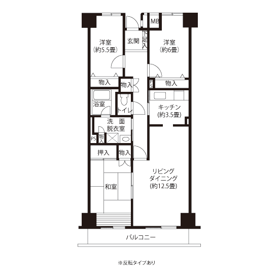 A5234タイプの間取り図