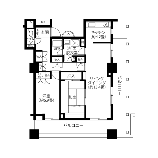 A5101タイプの間取り図