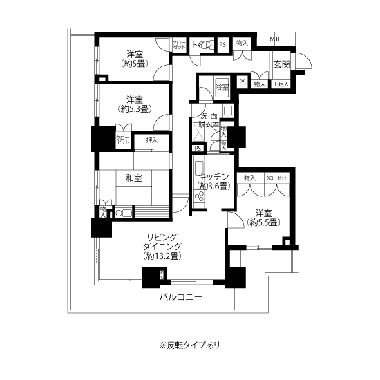 A5103タイプの間取り図