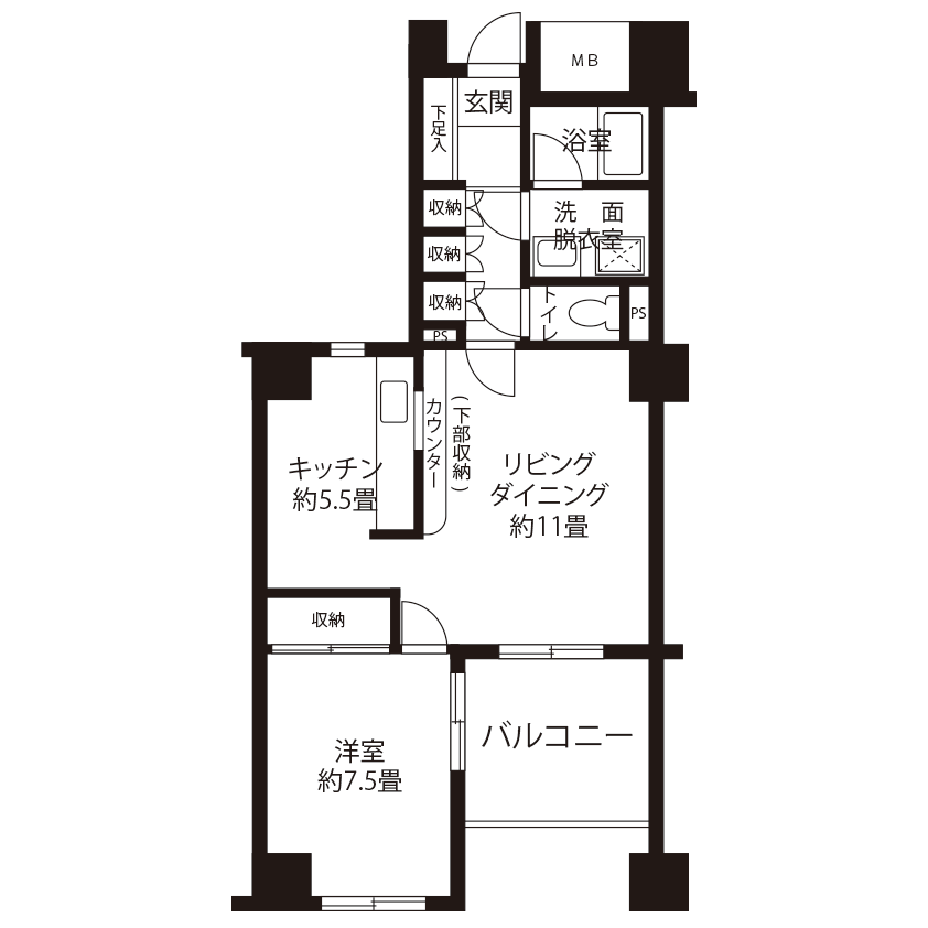 A5311タイプの間取り図