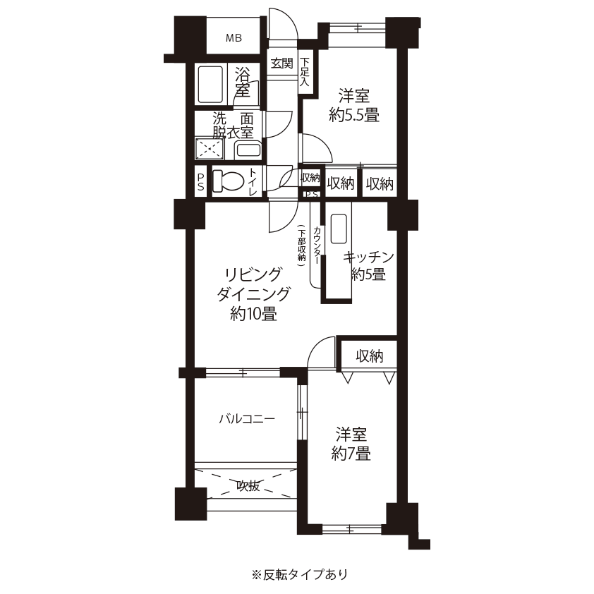 1-803号室の間取り図サムネイル
