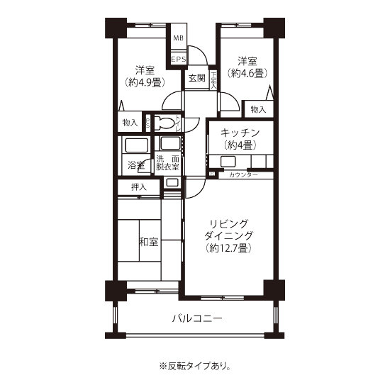 A5183タイプの間取り図