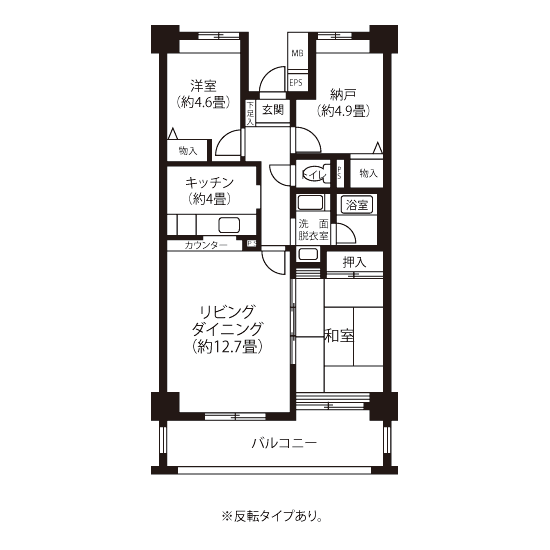 A5182タイプの間取り図