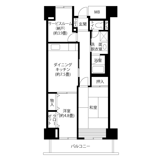 A5321タイプの間取り図