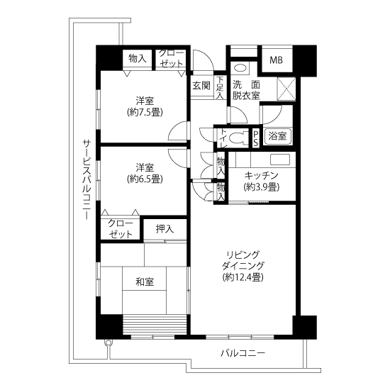 A5324タイプの間取り図