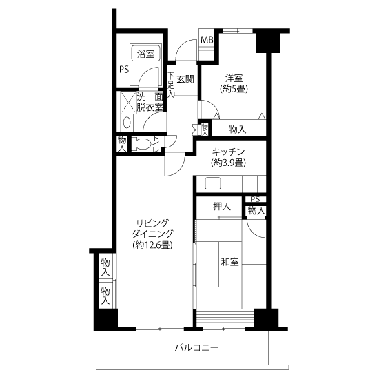 トミンハイム東品川三丁目第二 A5342 間取り図