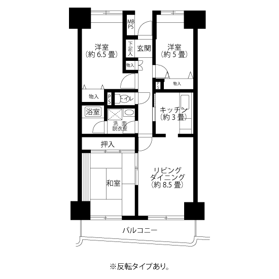 A5372タイプの間取り図