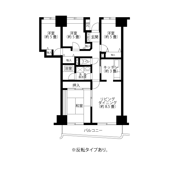 A5373タイプの間取り図